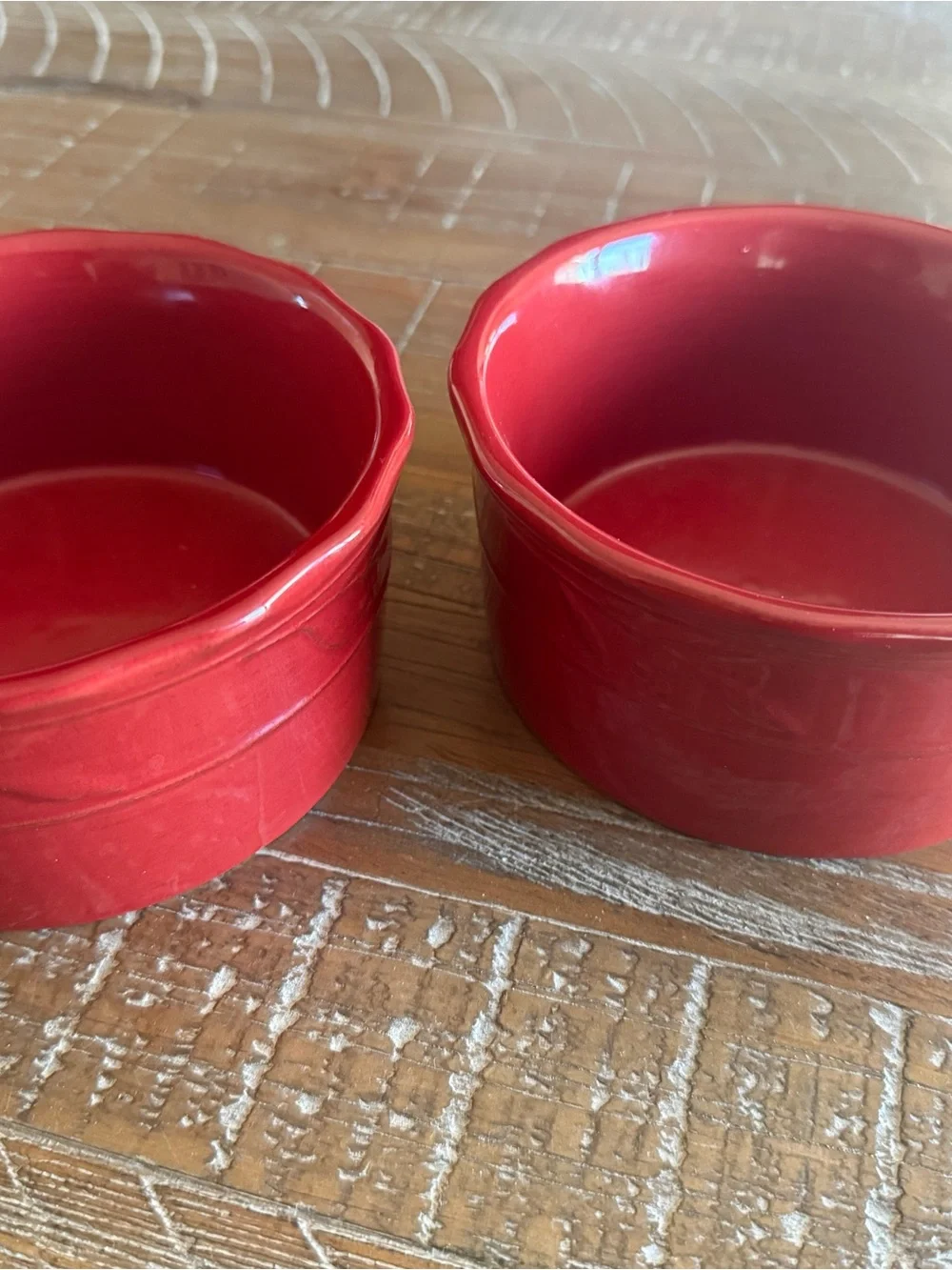 Signature Housewares Bella Red Ruby Ramekins Souffle Bowls Set of 2